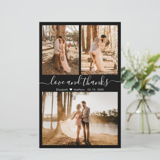 Budget Black White Photo Weddenschap Hartelijk dan (Staand voorkant)