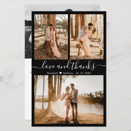 Budget Black White Photo Weddenschap Hartelijk dan (Voorkant / Achterkant)