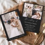 Budget Black White Photo Wedding Invitation<br><div class="desc">Vier je liefdesverhaal met onze Budget Zwart-Wit Foto Bruiloft uitnodiging. Deze elegante en betaalbare uitnodiging legt de tijdloze schoonheid van uw romance vast in klassiek zwart-wit. Ontworpen voor elk budget, doet deze uitnodiging geen afbreuk aan stijl. De eenvoud van zwart-wit roept een gevoel van verfijning en genade op, waardoor het...</div>