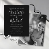 Budget Black White Script Photo Weddenschap