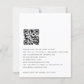 BUDGET Black White Script QR Code Weddenschap uitn (Achterkant)