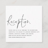 Budget Black White Script Weduwen Reception Informatiekaartje (Voorkant)