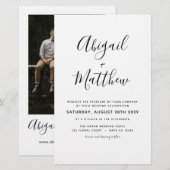 Budget Black White Simple Photo Weddenation (Voorkant / Achterkant)