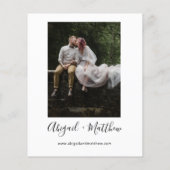 Budget Black White Simple Photo Weddenation Flyer (Achterkant)
