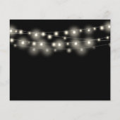 Budget Black White Wedding Details Foto Uitnodigen (Achterkant)