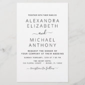 Budget Black White Wedding Modern Typografie (Voorkant)