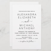 Budget Black White Wedding Modern Typografie (Voorkant / Achterkant)