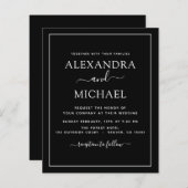 Budget Black White Wedding Modern Typografie (Voorkant / Achterkant)