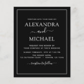 Budget Black White Wedding Modern Typografie (Voorkant)