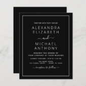 Budget Black White Wedding Modern Typografie (Voorkant / Achterkant)