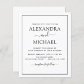Budget Black White Wedding Modern Typografie (Voorkant / Achterkant)
