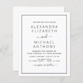 Budget Black White Wedding Modern Typografie (Voorkant / Achterkant)