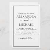 Budget Black White Wedding Modern Typografie (Voorkant / Achterkant)