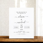 Budget Black White Wedding Modern Typography Flyer<br><div class="desc">Budget Black and White Wedding Spring of Summer Wedding Invitations - inclusief prachtige en elegante scripttypografie met een moderne,  eenvoudige en klassieke kleur voor de speciale dag van de bruiloft.</div>