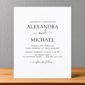Budget Black White Wedding Modern Typography Flyer