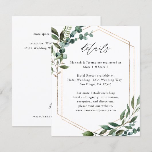 Budget Bladeren & Eucalyptus Goud Details (Voorkant / Achterkant)