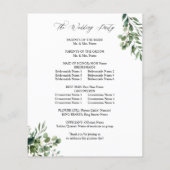 Budget Bladeren & Eucalyptus Gouden Trouwceremonie Flyer (Achterkant)