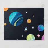 Budget Blast Off! Space Boy Verjaardagsfeestje Fot (Achterkant)