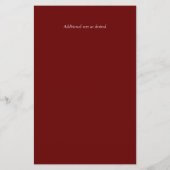 BUDGET Blauw Bourgondisch Bloemig Trouw Uitnodigin (Achterkant)