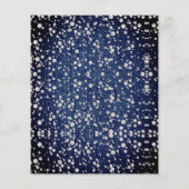 BUDGET Blauw Denim & Parels Fabulous 50ste verjaar Flyer (Achterkant)