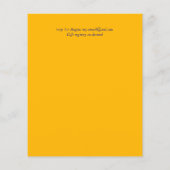 BUDGET Blauw Gele Zonnebloemen Trouw Uitnodiging (Achterkant)