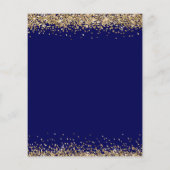 Budget Blauw Goud Glitter 2024 Afstuderen Invite (Achterkant)