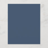 Budget Blauw Gras & Blad Bruiloftsinvitation (Achterkant)