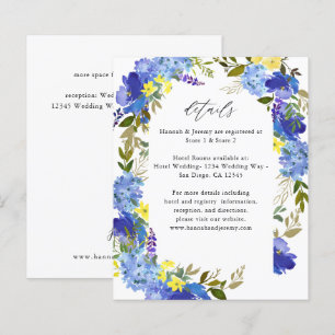 Budget Blauw Paars en Geel Floral - Gegevens