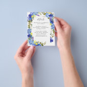 Budget Blauw Paars en Geel Floral - Gegevens Flyer (Hand)