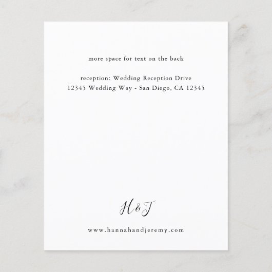 Budget Blauw Paars en Geel Floral - Gegevens Flyer (Achterkant)