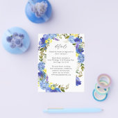 Budget Blauw Paars en Geel Floral - Gegevens Flyer (Enkel)