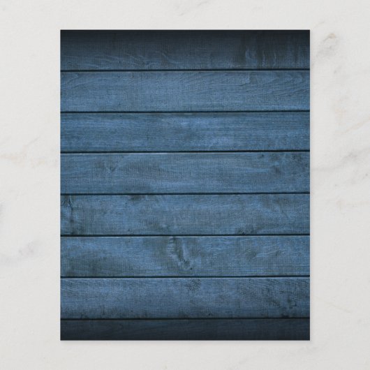 Budget Blauw Rustieke Houten Bloemen Bruiloftsinvi (Achterkant)