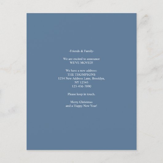 BUDGET Blauw Wit Kerstdeur Nieuw Home Vakantie (Achterkant)