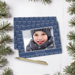 Budget Blauw Wit Menorah Chanoeka Foto