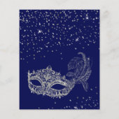 BUDGET Blauw Zilver Glitter Masquerade Sweet 16 (Achterkant)