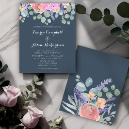 Budget Blauwe Bloemen & Eucalyptus Waterverf Huwel