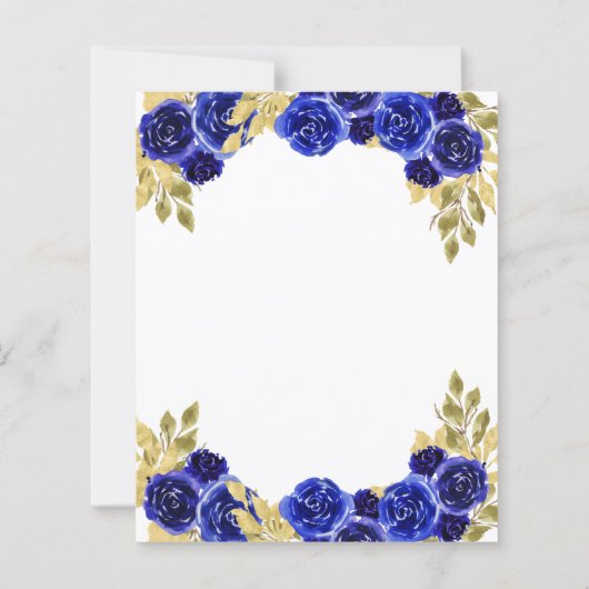 BUDGET Blauwe Bloemen Prinses Gouden Boog Quincean (Achterkant)