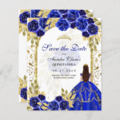 BUDGET Blauwe Bloemen Prinses Gouden Boog Quincean (Voorkant / Achterkant)