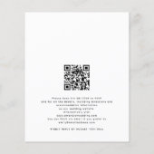 Budget blauwe bloemen QR bruiloft avond feest (Achterkant)