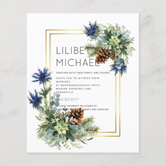 BUDGET Blauwe Distel Eucalyptus Trouw Wonderland (Voorkant)