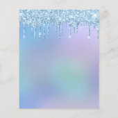  Budget Blauwe Drip Glitter Jongen Baby Shower  (Achterkant)