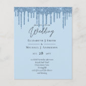 BUDGET Blauwe Glitter Bruiloft (Voorkant)