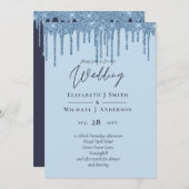 BUDGET Blauwe Glitter Bruiloft (Voorkant / Achterkant)