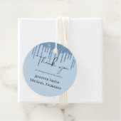 BUDGET Blauwe Glitter Bruiloft Bedankjes Labels (In situ)