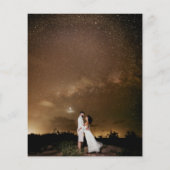 BUDGET Blauwe Hemelse Gouden Maan Ster Fotobruilof (Achterkant)