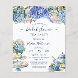 Budget Blauwe Hortensia Bruiloft Thee QR code