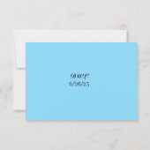 Budget Blauwe Hortensia QR Code RSVP Kaart (Achterkant)