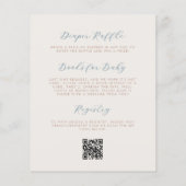 Budget Blauwe Jongen Teddydbeer QR Code Baby Showe (Achterkant)
