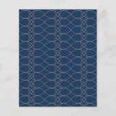 BUDGET Blauwe Klassieke Retro Sparen de Uitnodigin Flyer (Achterkant)