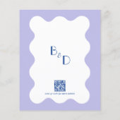 BUDGET Blauwe Lavendel Wave Monogram QR Code Bruil (Achterkant)